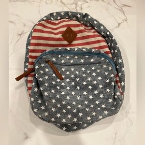 Madden Girl distressed canvas flag backpack